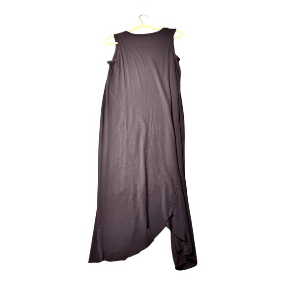 Frank and Eileen Womens Black Midi Tank Dress Sz Medium ? assymetrical - Picture 8 of 10